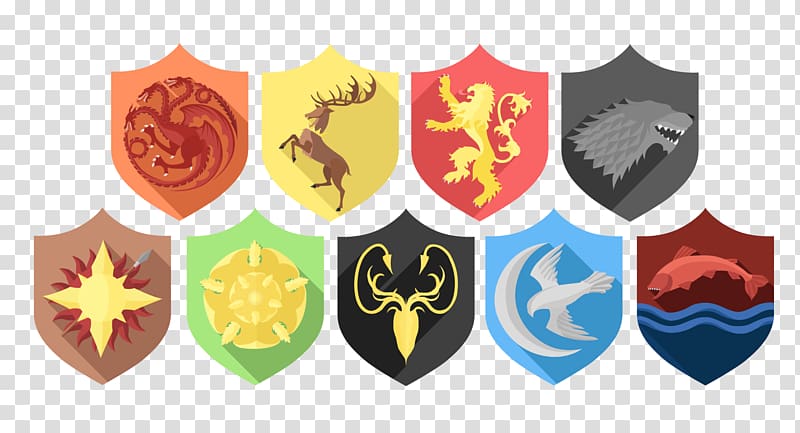 assorted-color shield with animal graphic s, Daenerys Targaryen House Targaryen Game of Thrones, Season 2 House Stark, Game of Thrones transparent background PNG clipart