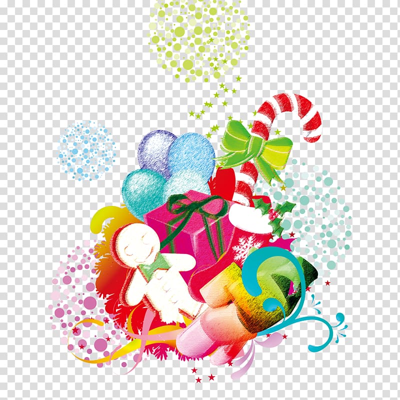 Christmas Balloon Gift, Creative Christmas transparent background PNG clipart