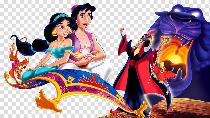 Aladdin character illustration, Jafar Iago Aladdin Genie Princess