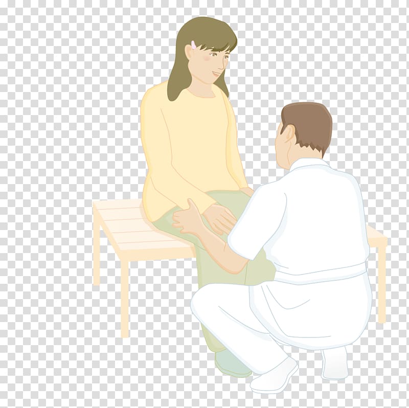 Patient Physician Cartoon Nurse, The legs of a woman to a male doctor transparent background PNG clipart