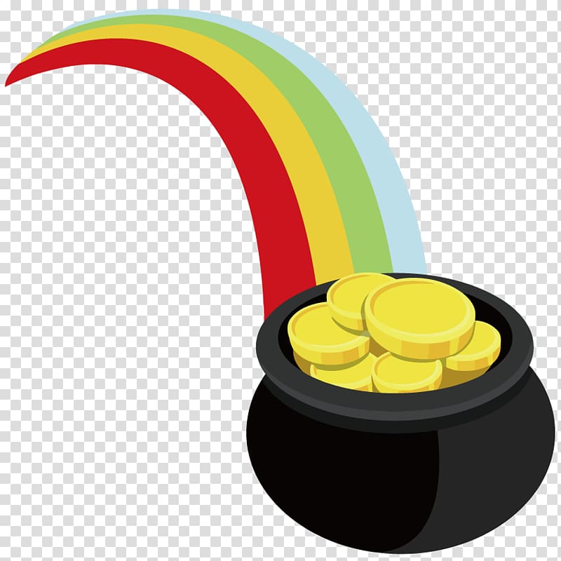 Gold coin , painted gold jar transparent background PNG clipart