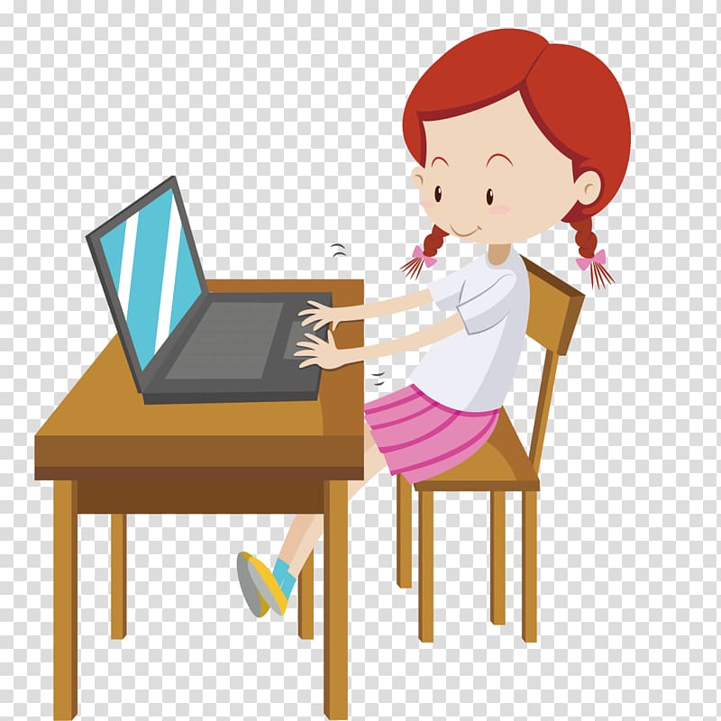 Clipart Children And Computer