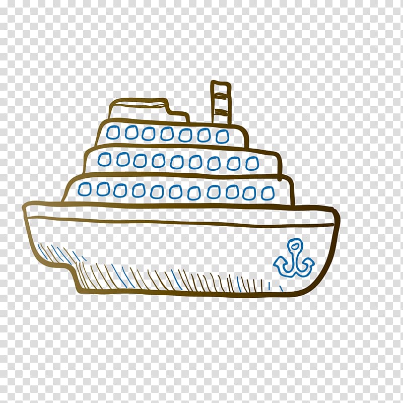 Ship Drawing Boat, Line pen transparent background PNG clipart