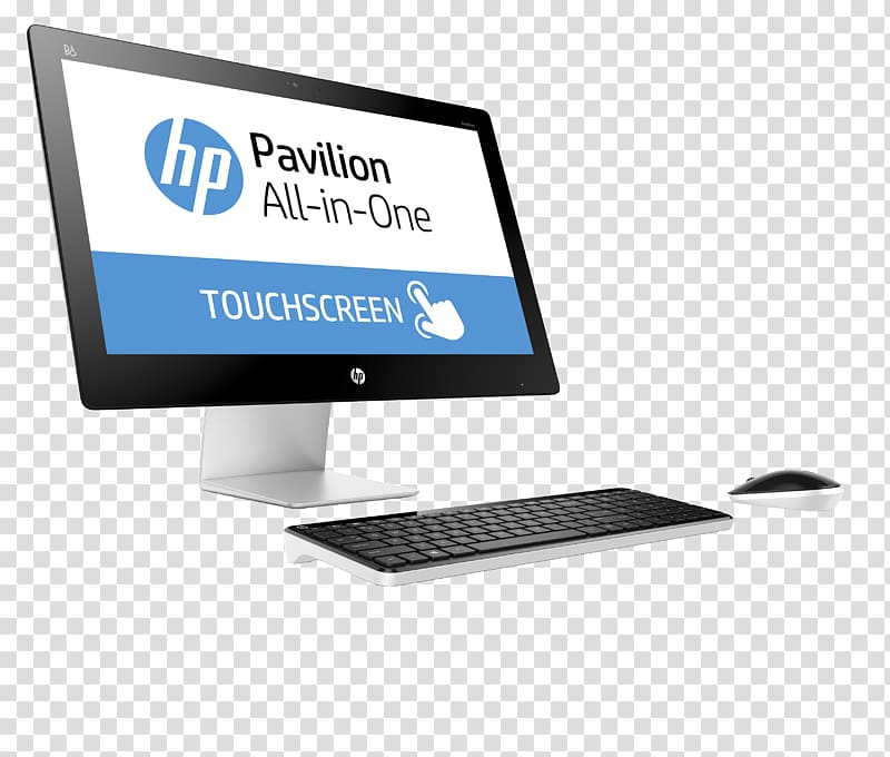 Laptop Hp Pavilion 23-b010 All-in-one Computer H3Y90AA#ABA Desktop Computers Hewlett-Packard, Laptop transparent background PNG clipart