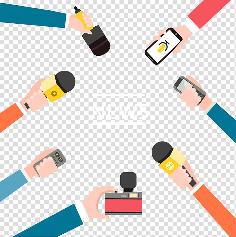 microphones illustration with text overlay, Media News Interview Information Fact Checker, Microphone Microphone transparent background PNG clipart