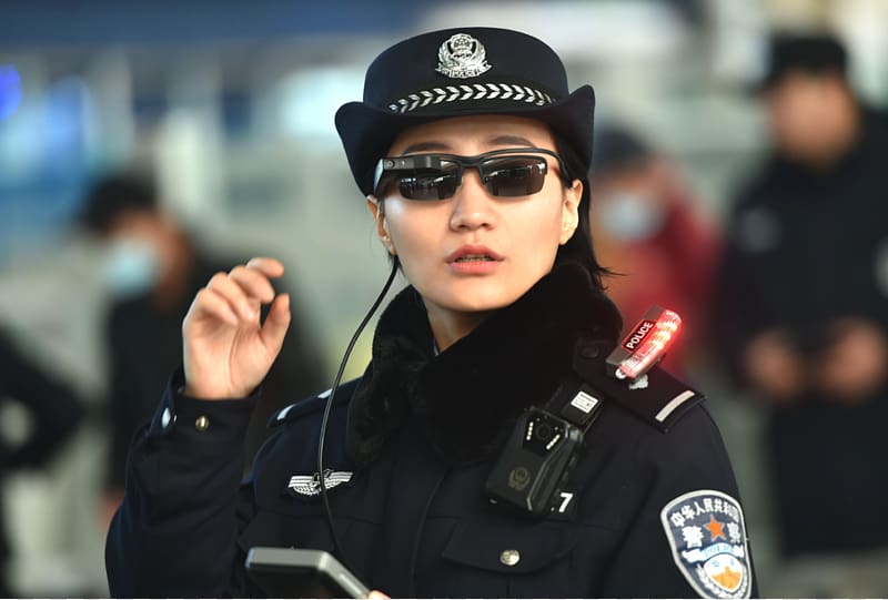 China Google Glass Police officer Smartglasses Facial recognition system, Police transparent background PNG clipart