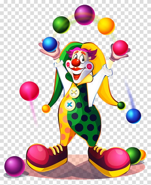 Clown Circus , Juggling transparent background PNG clipart