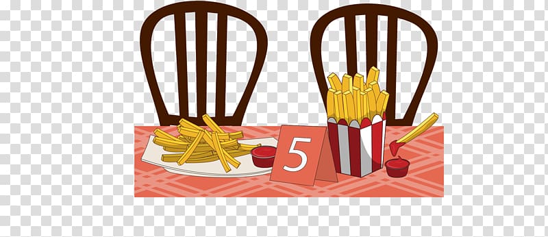 French fries Fast food Euclidean Illustration, table transparent background PNG clipart