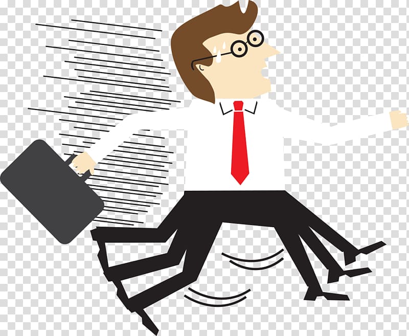 Time management Workplace, running man transparent background PNG clipart