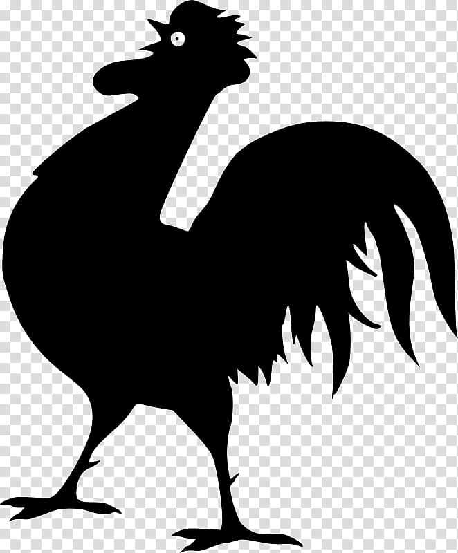 Chicken Silhouette Broiler Rooster , cock transparent background PNG clipart