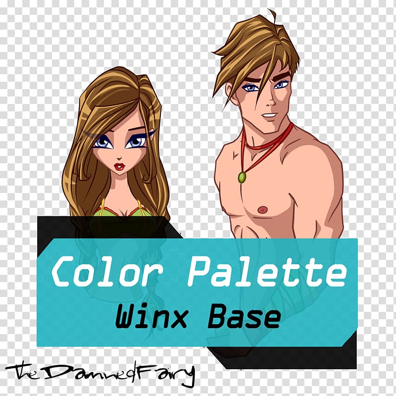 Hair coloring Winx Club, color pallete transparent background PNG clipart