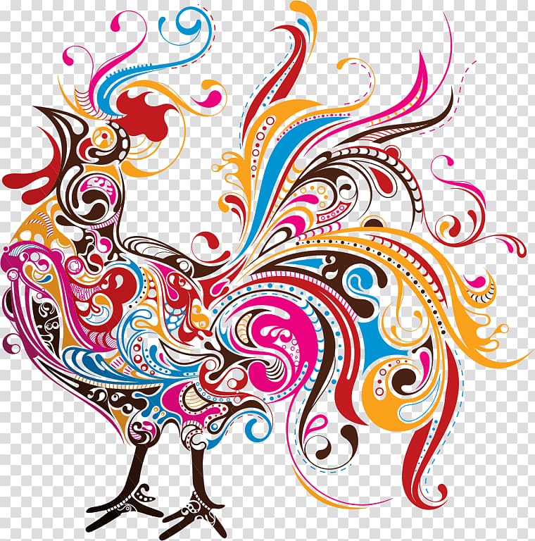 Rooster Poultry farming, abstarct transparent background PNG clipart
