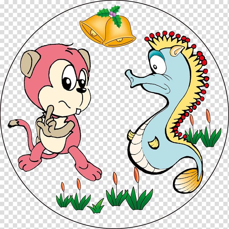 Seahorse , Small hippocampus and monkeys transparent background PNG clipart