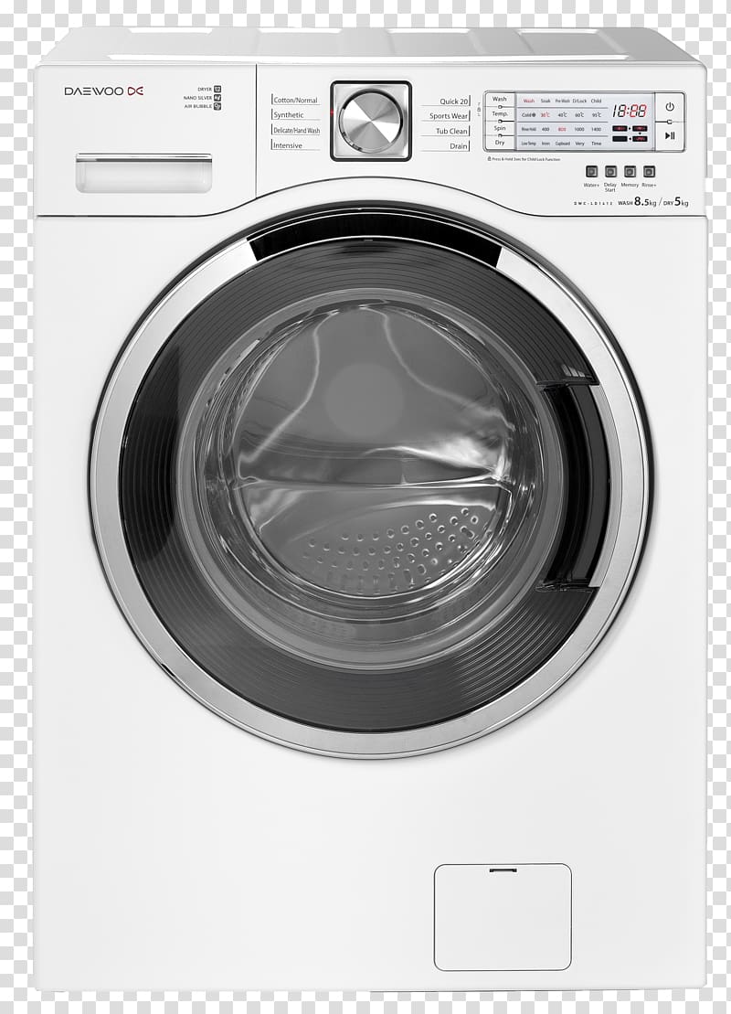 Clothes dryer Home appliance Washing Machines Combo washer dryer Major appliance, washing machine transparent background PNG clipart