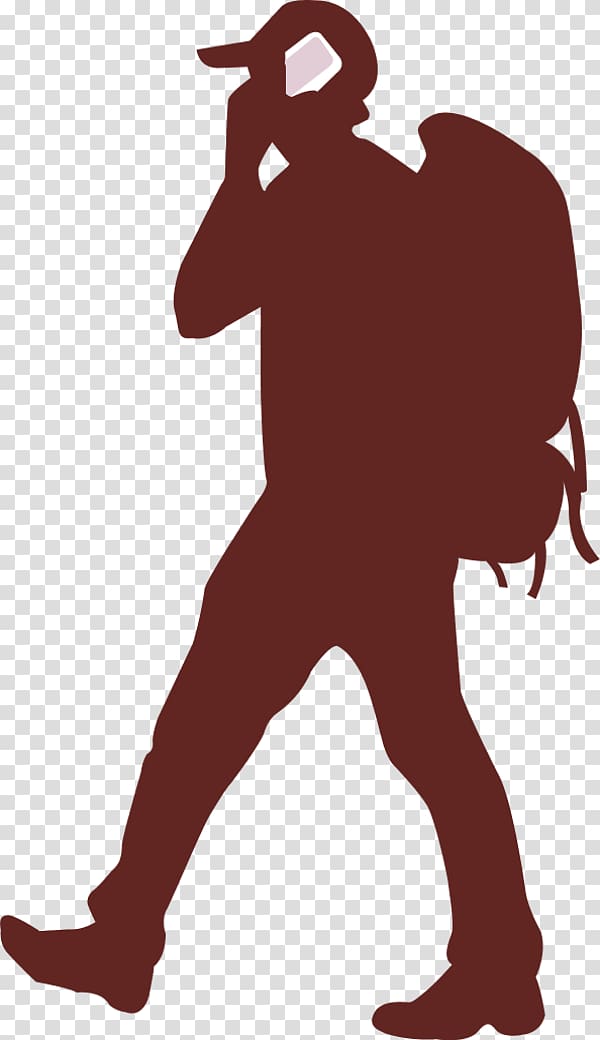 Backpacking Silhouette Hiking , Walking Icon transparent background PNG clipart
