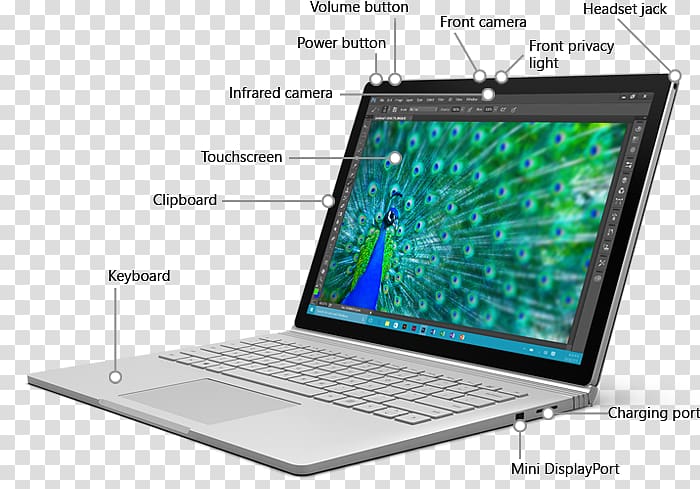 Surface Book 2 Laptop Intel Surface Pro, Book front transparent background PNG clipart