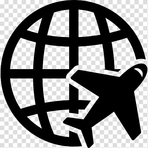 Airplane Globe Computer Icons World, earth plane transparent background PNG clipart