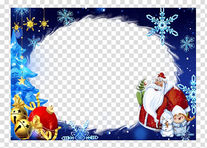 Christmas ornament Santa Claus Frames Snegurochka Ded Moroz, Zen transparent background PNG clipart