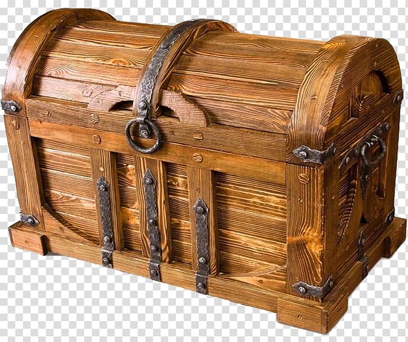 Chest Buried treasure Wooden box, Vintage wooden cases transparent background PNG clipart