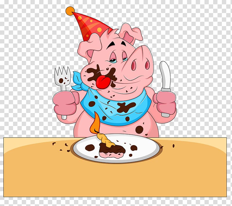 Domestic pig Illustration, Eat pig transparent background PNG clipart