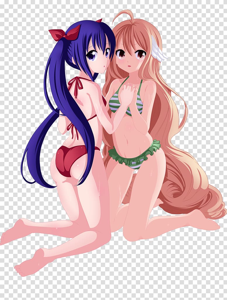 Wendy Marvell Erza Scarlet Natsu Dragneel Lucy Heartfilia Juvia Lockser, fairy tail transparent background PNG clipart