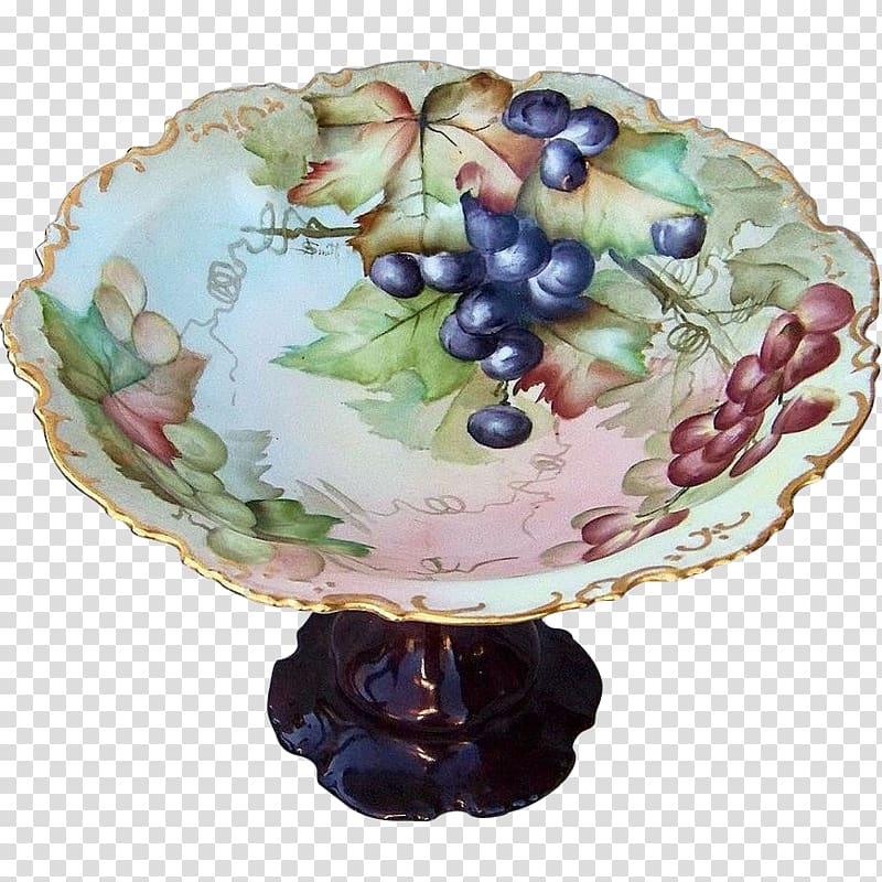 Ceramic Fruit, hand painted purple transparent background PNG clipart