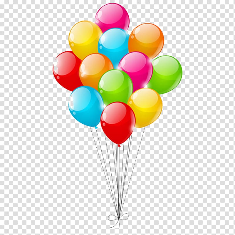 assorted-color balloons illustration, Balloon Color, Colored balloons transparent background PNG clipart