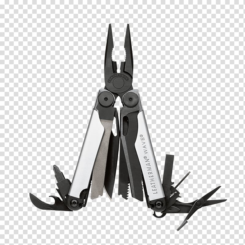 Multi-function Tools & Knives Leatherman Knife Wire stripper, silver wave transparent background PNG clipart