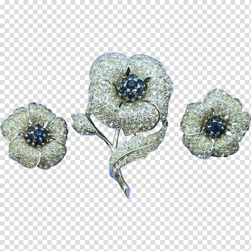 Earring Body Jewellery Brooch Diamond, flower jewelry transparent background PNG clipart