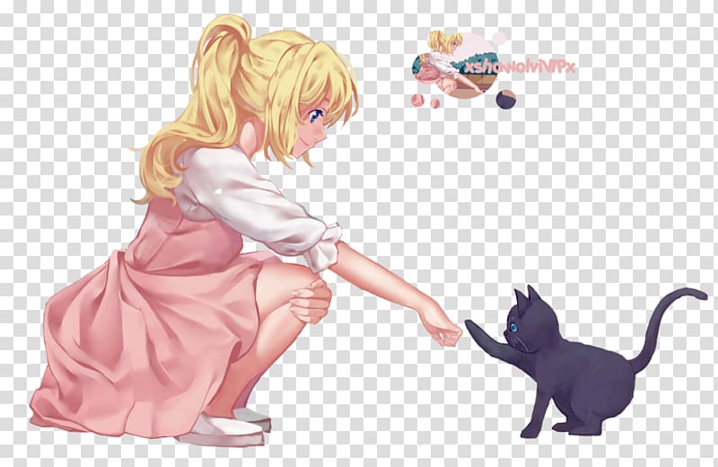 Cat Kaori Anime Your Lie in April, Cat transparent background PNG clipart