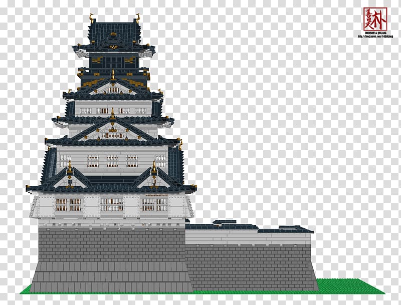 Lego Ideas The Lego Group Osaka station 3 building, Japanese castle transparent background PNG clipart