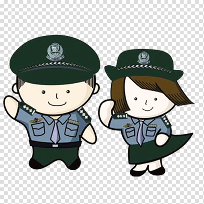 Police officer Cartoon Peoples Police of the Peoples Republic of China Internet police Public security, Police elements transparent background PNG clipart