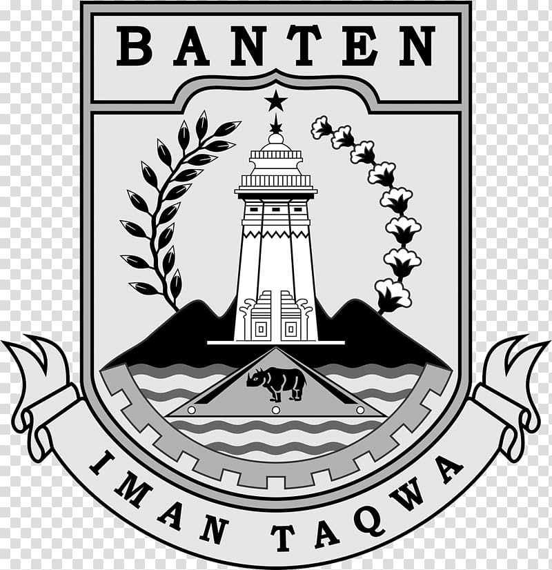 Lambang Banten Black and white Logo, soekarno transparent background PNG clipart