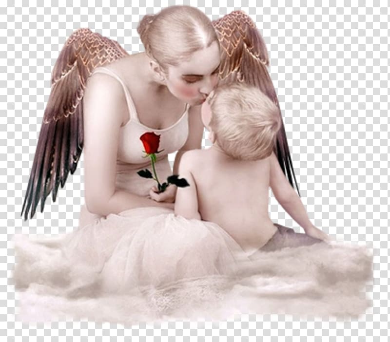 Guardian angel Mother Child, angel transparent background PNG clipart