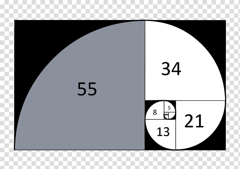 Fibonacci number Golden ratio Sequence Spiral Mathematics, Mathematics transparent background PNG clipart