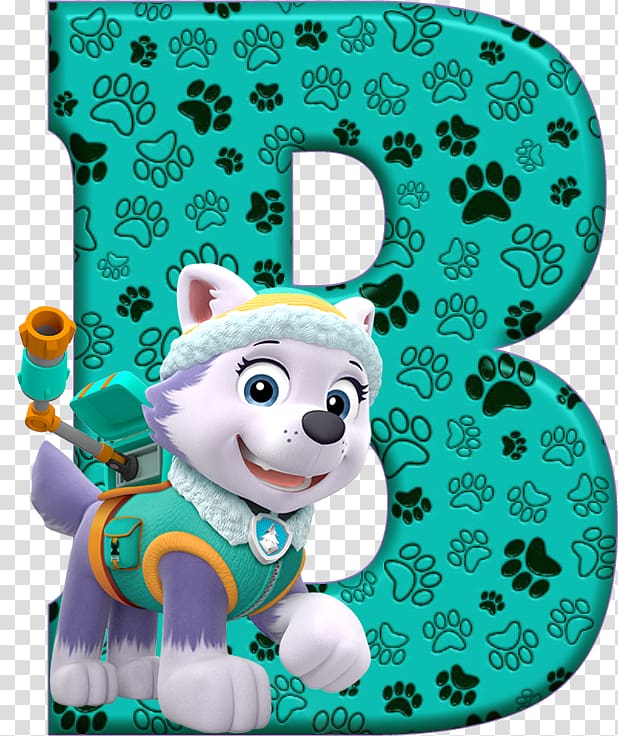 PAW Patrol Letter Alphabet V, Birthday transparent background PNG clipart