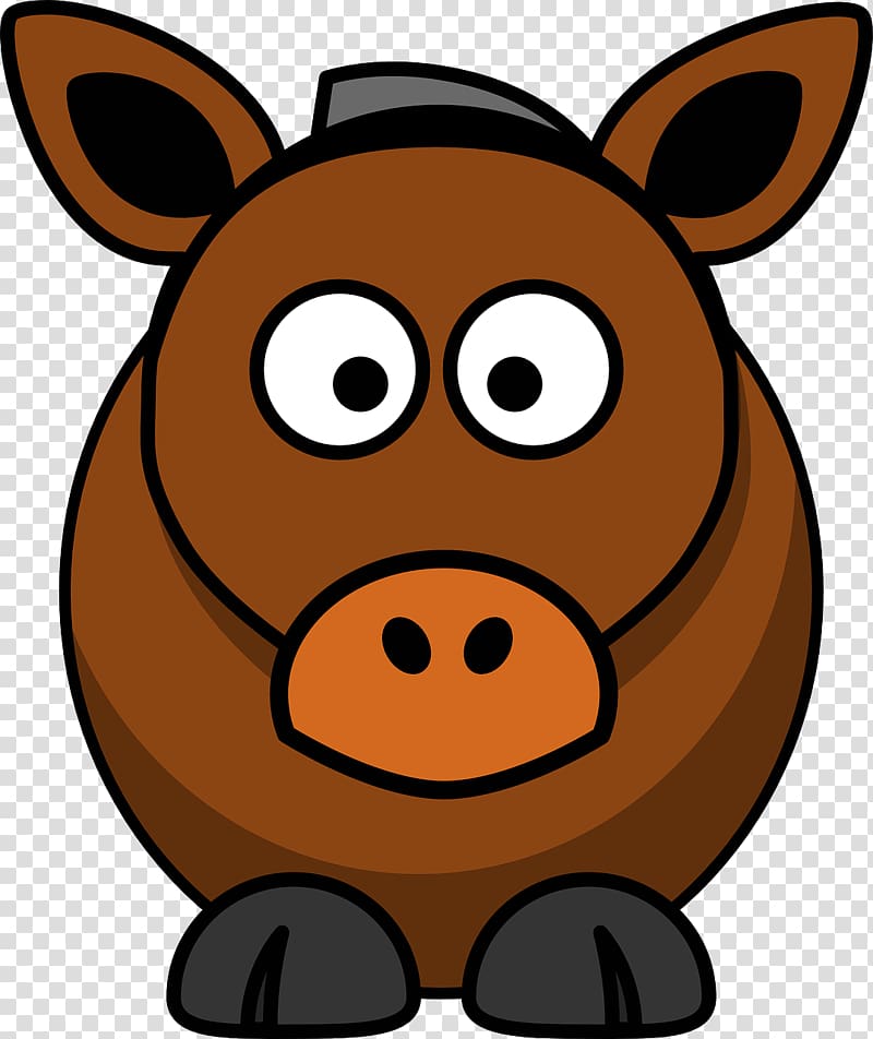 Donkey Cartoon Horse , Brown Boar transparent background PNG clipart
