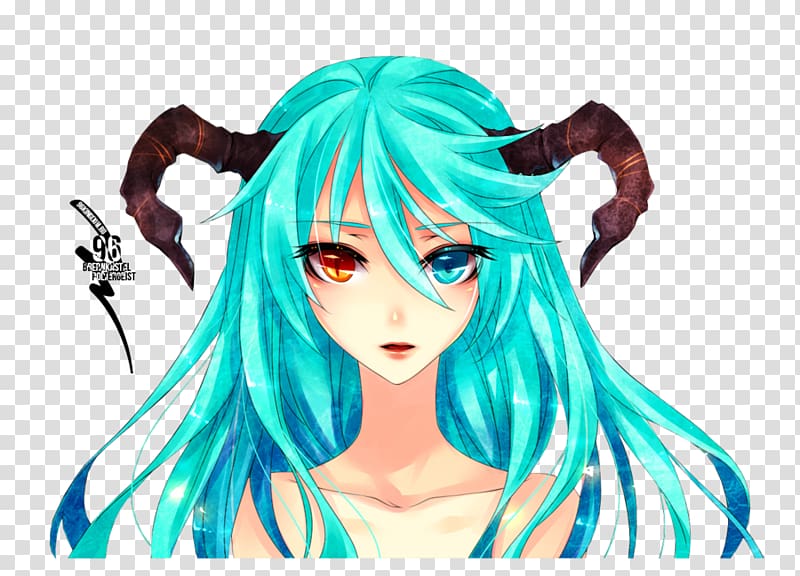 Rendering Anime Pixiv, cyan, black Hair, manga, chibi png