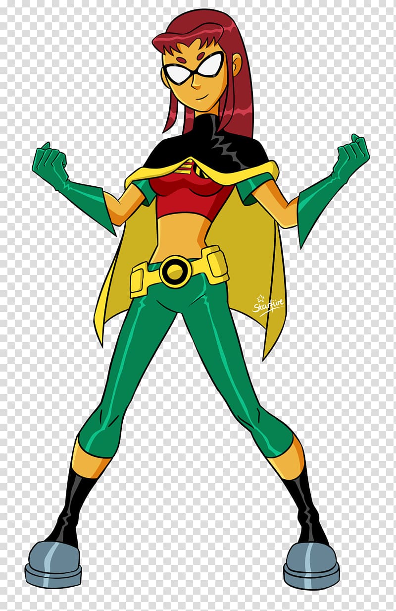 Starfire Robin Superhero Blackfire Teen Titans, robin transparent background PNG clipart