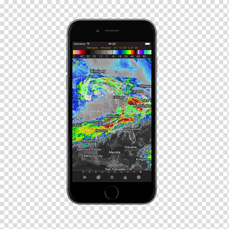 Smartphone Feature phone Geostationary Operational Environmental Satellite Weather satellite, water surface transparent background PNG clipart