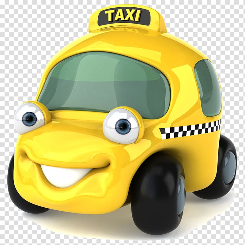 Taxi Yellow cab , Cartoon taxi transparent background PNG clipart