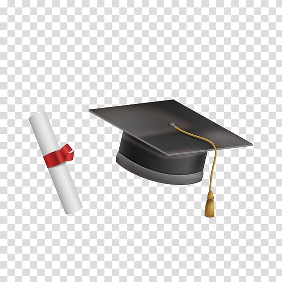 diploma and motar board, Graduation ceremony Cap Scalable Graphics Academic degree, Bachelor graduation cap and manual transparent background PNG clipart