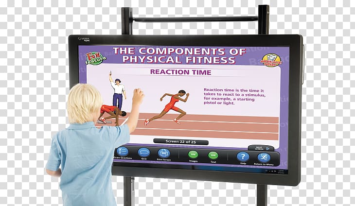 Display device Touchscreen Liquid-crystal display Interactive whiteboard Computer Monitors, physical education transparent background PNG clipart