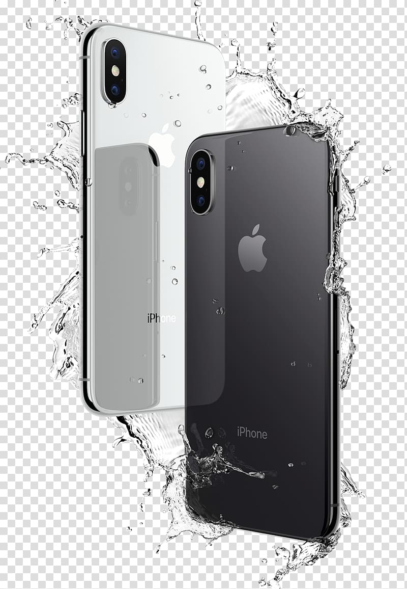 silver iPhone X and space gray iPhone X, iPhone X iPhone 8 iPhone 7 Face ID Telephone, iphone x transparent background PNG clipart