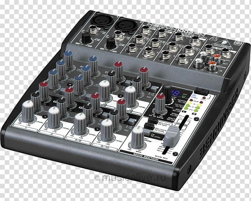 Audio Mixers Microphone Behringer Music Preamplifier, Mixer transparent background PNG clipart