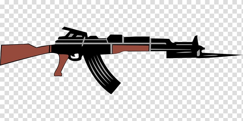 Assault rifle AK-47 Automatic firearm, assault rifle transparent background PNG clipart