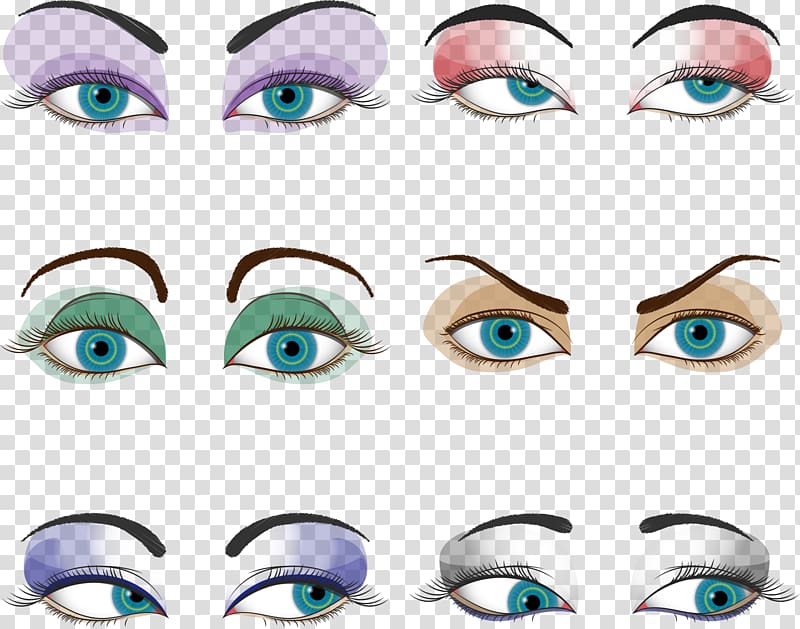 Eyelash extensions Eye shadow, cartoon eyes Ms. transparent background PNG clipart