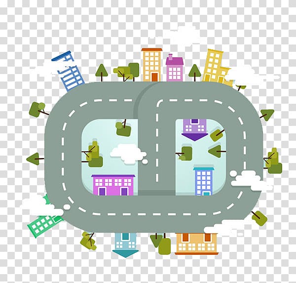 Road Highway, Tour of the city element transparent background PNG clipart