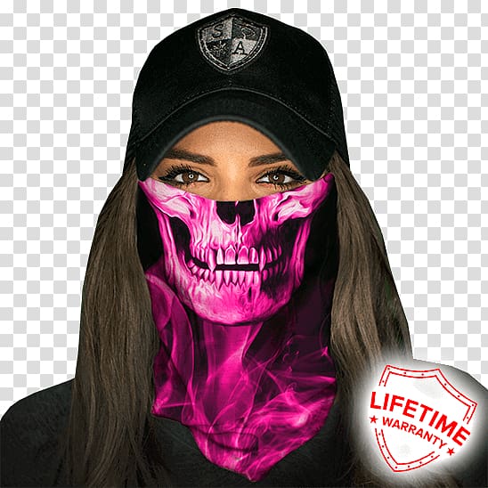 Face shield Skull Balaclava Bandana, skull transparent background PNG clipart