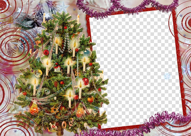 Christmas tree Gift Christmas decoration, Christmas frame graphic design transparent background PNG clipart